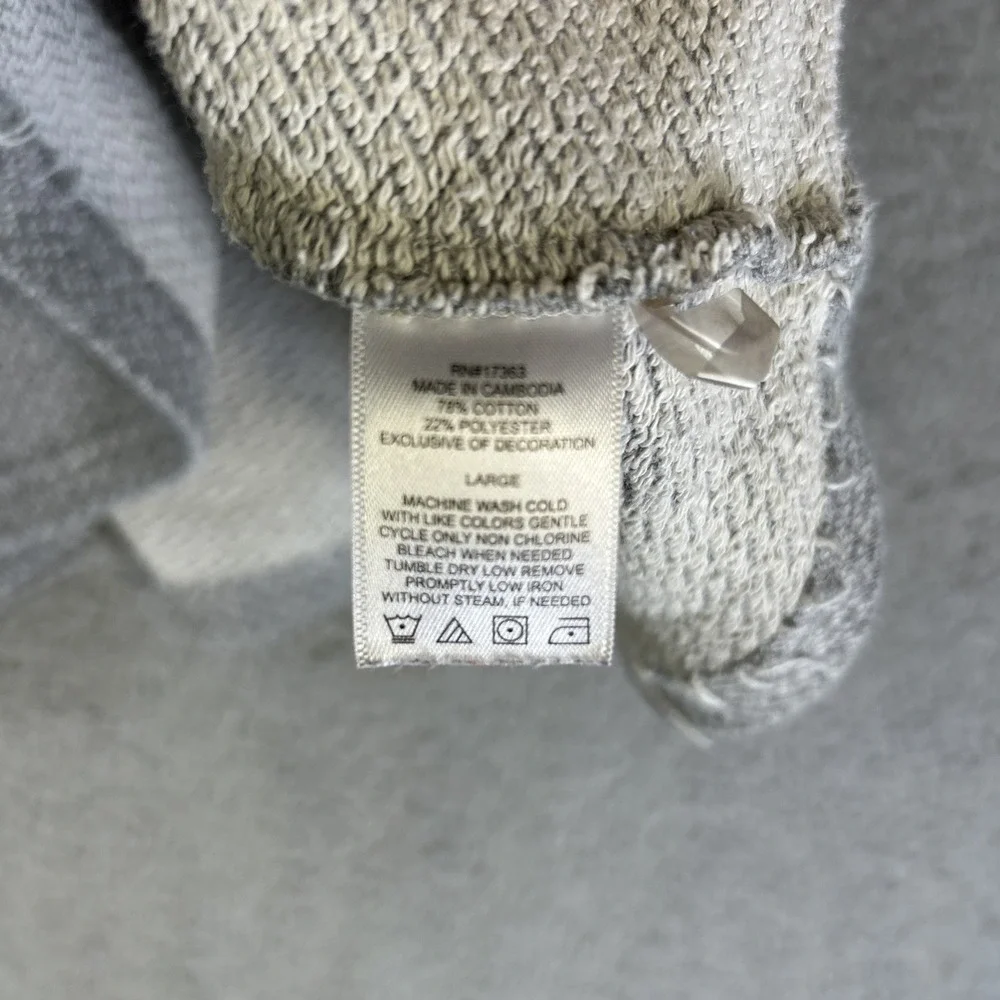 Tommy Bahama 1/4 Zip Sweater Mens Large Grey Herringbone Pullover Stretch Preppy